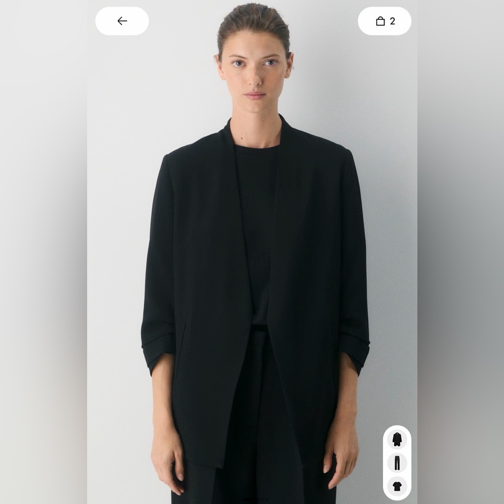 Aritzia Babaton Power Blazer Crepette Size 2 - Like New